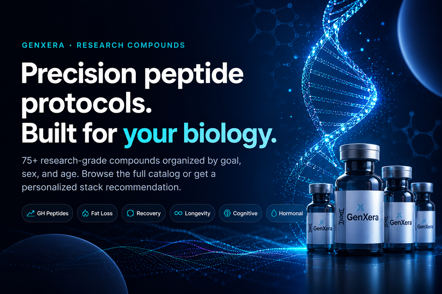 GenXera — Precision peptide protocols. Built for your biology.